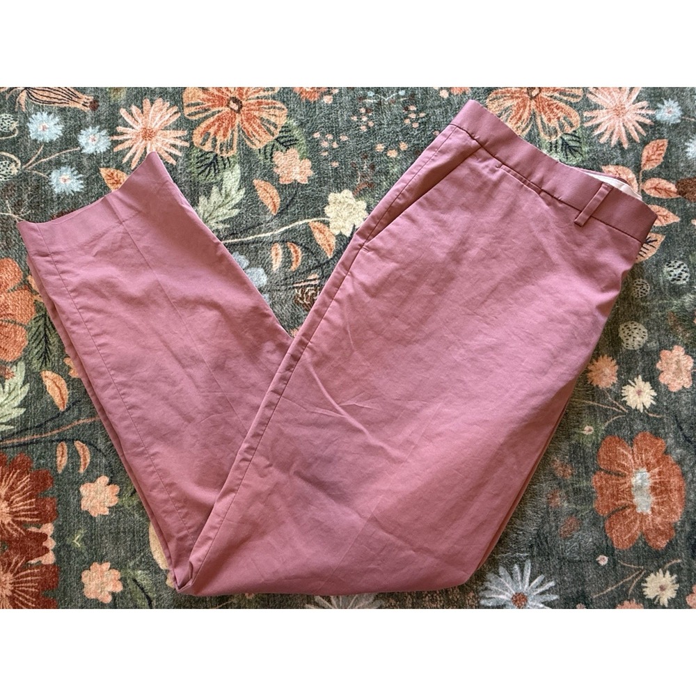 Express Men's Stretch Slim Chinos 40x32‎ Salmon Pants Dressy